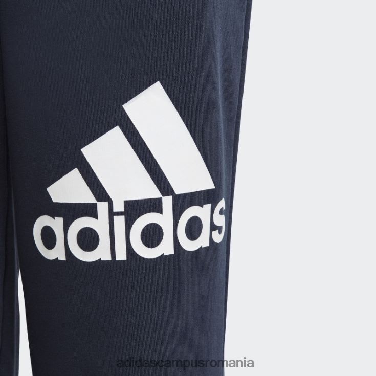 adidas campus romania pantaloni de bumbac cu logo mare, ink essentials, cu potrivire obișnuită copii cerneală/alb J266N211723