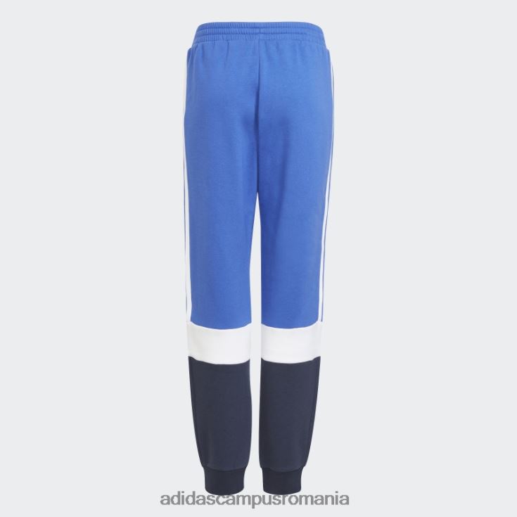 adidas campus romania pantaloni de jogging colorblock, albastru îndrăzneț copii albastru îndrăzneț/cerneală J266N218946