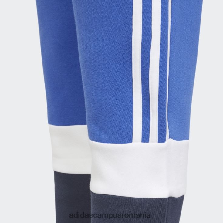 adidas campus romania pantaloni de jogging colorblock, albastru îndrăzneț copii albastru îndrăzneț/cerneală J266N218946