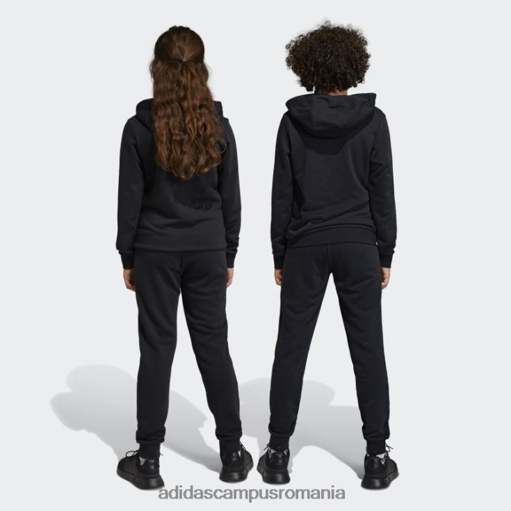 adidas campus romania pantaloni de jogging cu logo mare essentials negri copii alb negru J266N218566
