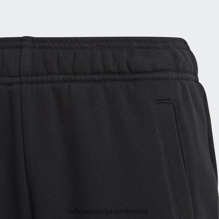 adidas campus romania pantaloni de jogging din bumbac cu logo mare, negri, cu potrivire regulată copii alb negru J266N218671