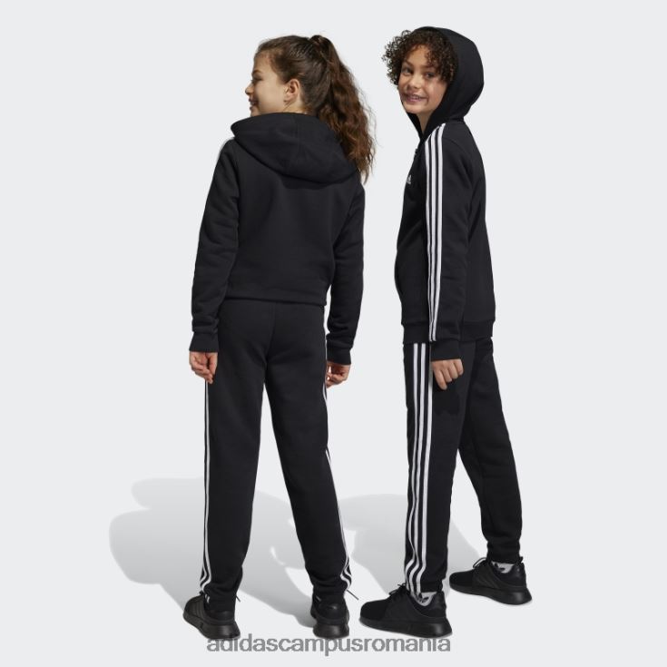 adidas campus romania pantaloni de jogging din fleece cu 3 dungi adidas copii alb negru J266N218555