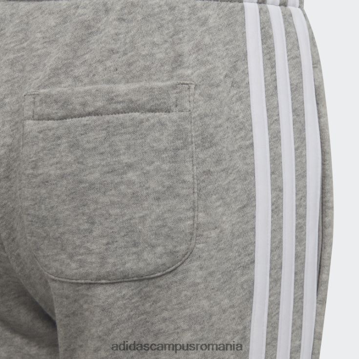 adidas campus romania pantaloni de jogging esențiali gri mediu cu 3 dungi copii gri mediu/alb J266N218618