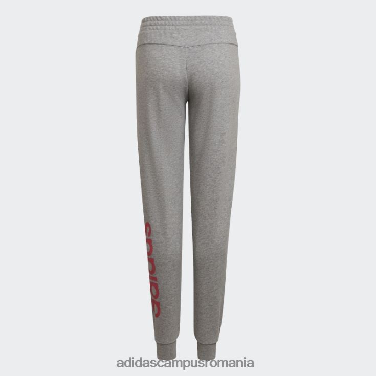 adidas campus romania pantaloni de jogging liniari gri mediu copii gri mediu/roz/coral J266N219294