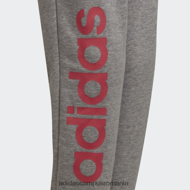 adidas campus romania pantaloni de jogging liniari gri mediu copii gri mediu/roz/coral J266N219294
