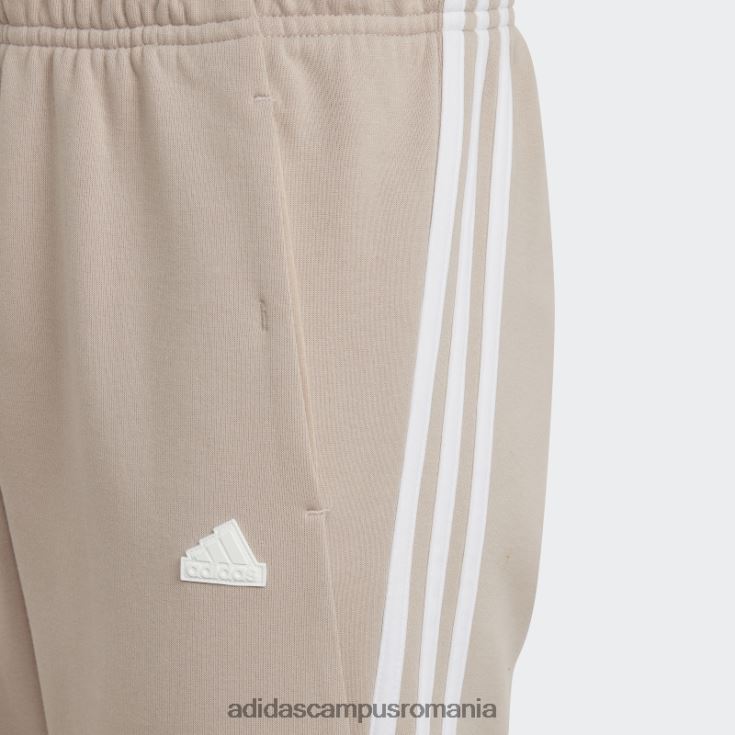 adidas campus romania pantaloni din bumbac cu 3 dungi taupe future icons copii taupe/alb J266N212095