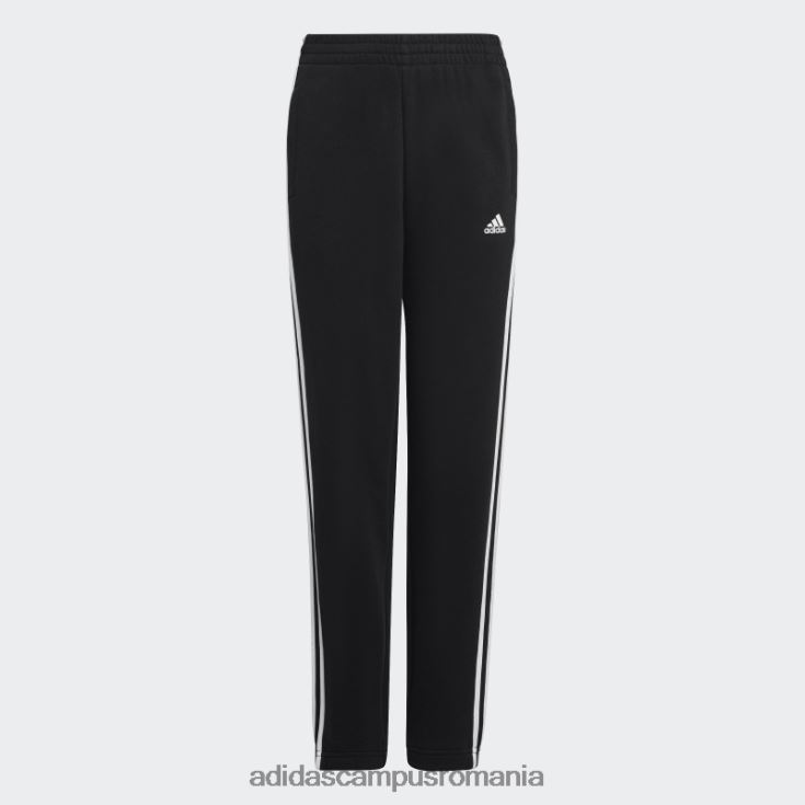 adidas campus romania pantaloni din fleece cu 3 dungi negre copii alb negru J266N23335