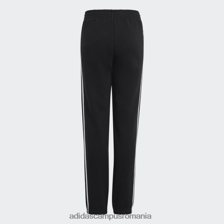adidas campus romania pantaloni din fleece cu 3 dungi negre copii alb negru J266N23335