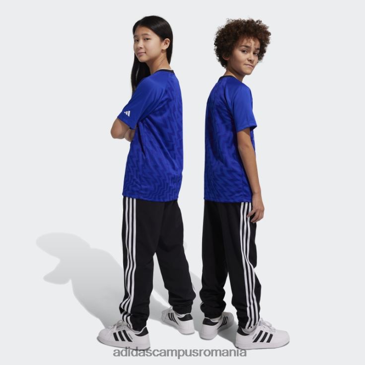 adidas campus romania pantaloni țesuți cu 3 dungi negre copii alb negru J266N211693