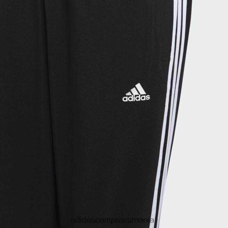 adidas campus romania pantaloni țesuți cu 3 dungi negre copii alb negru J266N211693