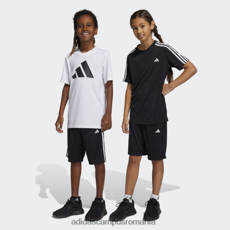 adidas campus romania pantaloni scurți adidas cu 3 dungi aeroready esențiale trenului negru copii alb negru J266N211751