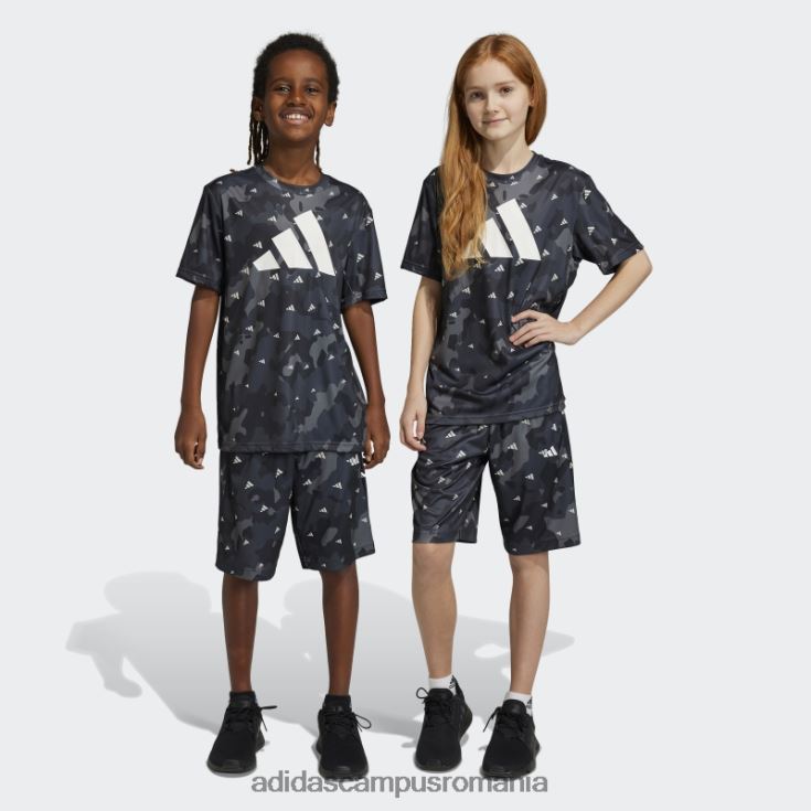 adidas campus romania pantaloni scurți adidas cu ajustări obișnuite cu imprimeu general aeroready de sezon copii gri J266N218489