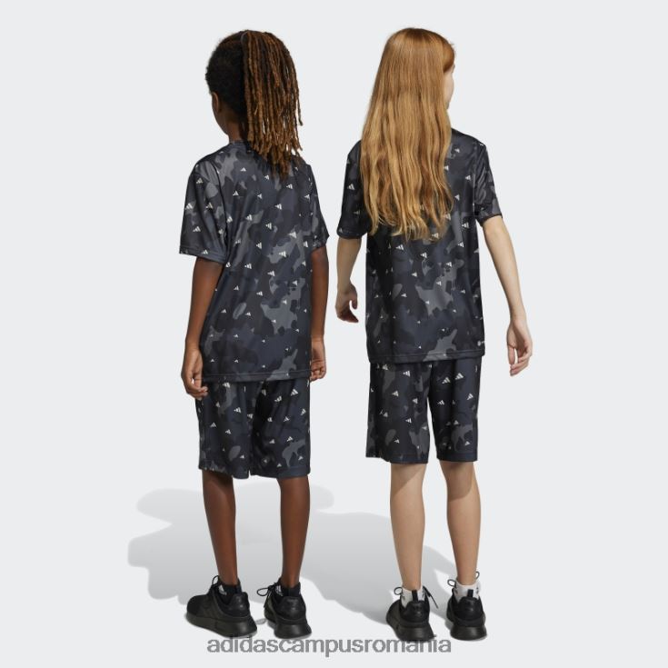 adidas campus romania pantaloni scurți adidas cu ajustări obișnuite cu imprimeu general aeroready de sezon copii gri J266N218489