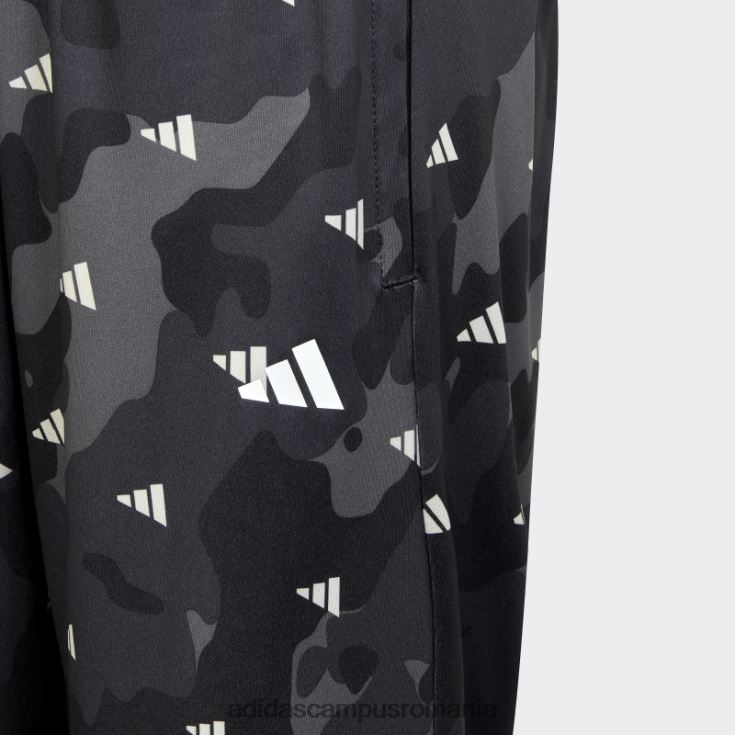 adidas campus romania pantaloni scurți adidas cu ajustări obișnuite cu imprimeu general aeroready de sezon copii gri J266N218489