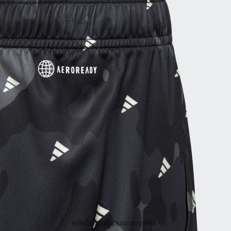 adidas campus romania pantaloni scurți adidas cu ajustări obișnuite cu imprimeu general aeroready de sezon copii gri J266N218489