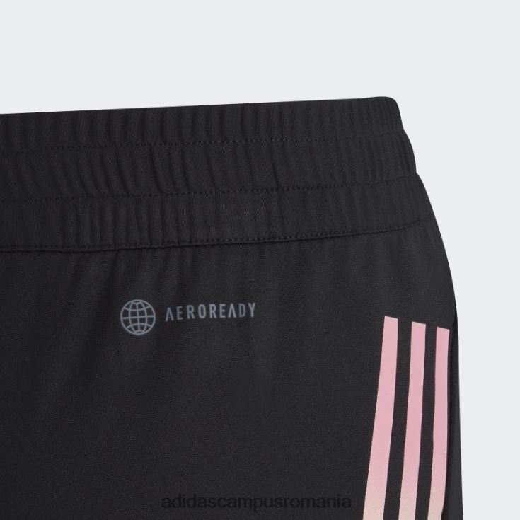 adidas campus romania pantaloni scurți aeroready tricot cu 3 dungi negru copii alb negru J266N219195