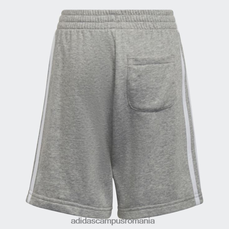 adidas campus romania pantaloni scurți albi cu 3 dungi essentials copii gri mediu/alb J266N211845