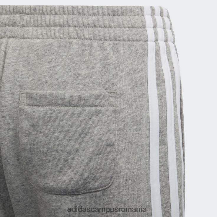 adidas campus romania pantaloni scurți albi cu 3 dungi essentials copii gri mediu/alb J266N211845