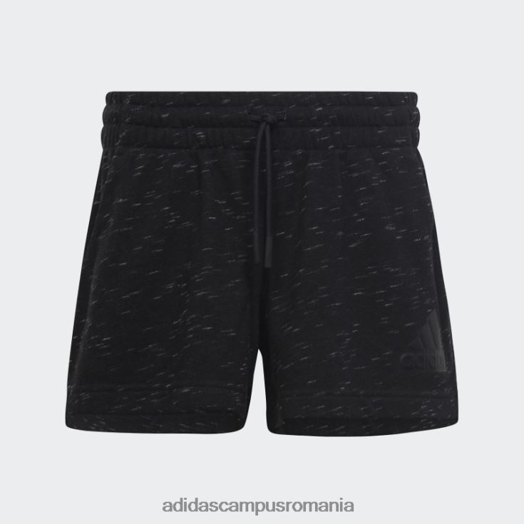 adidas campus romania pantaloni scurți black melange future icons cu logo mare copii negru melange/negru J266N219205