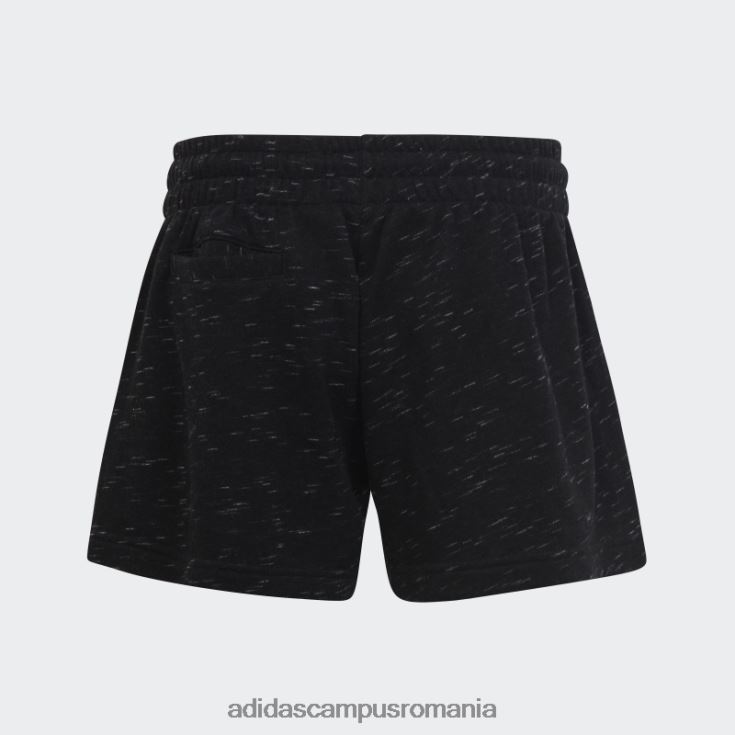 adidas campus romania pantaloni scurți black melange future icons cu logo mare copii negru melange/negru J266N219205