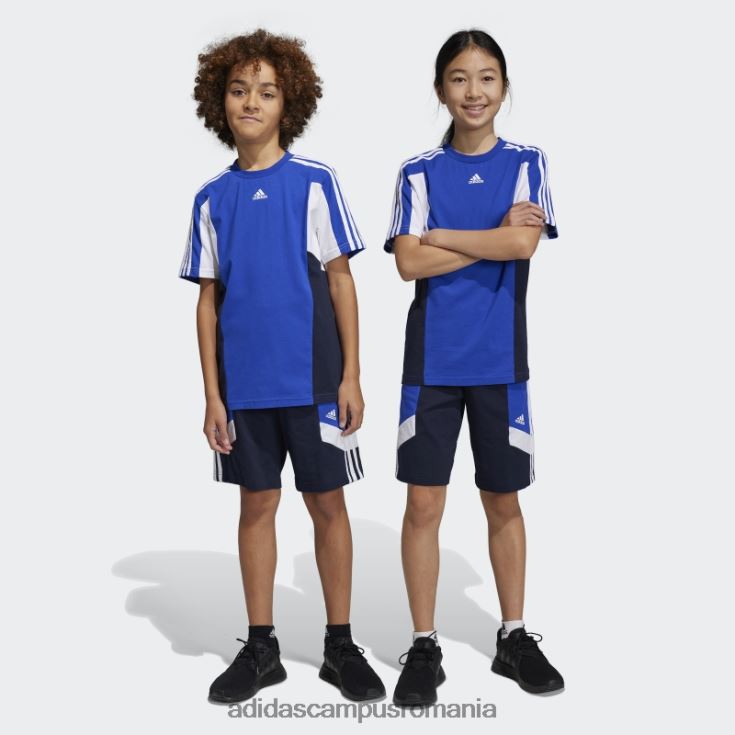 adidas campus romania pantaloni scurți cu 3 dungi ink colorblock cu ajustare normală copii cerneală/albastru/alb J266N211818