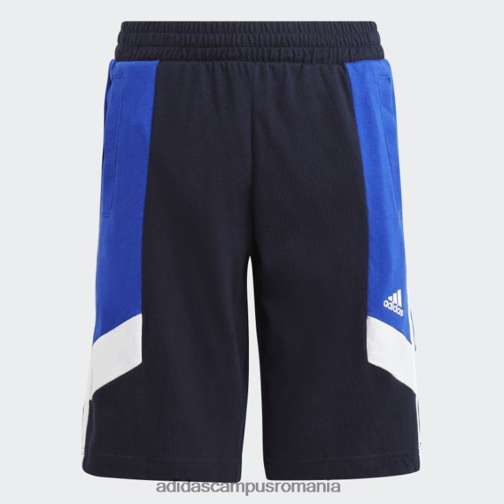 adidas campus romania pantaloni scurți cu 3 dungi ink colorblock cu ajustare normală copii cerneală/albastru/alb J266N211818