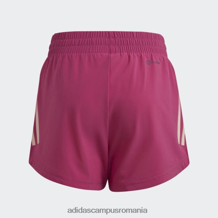 adidas campus romania pantaloni scurți cu talie înaltă țesuți cu 3 dungi aeroready fucsia copii fucsia/alb J266N23454