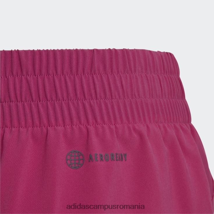 adidas campus romania pantaloni scurți cu talie înaltă țesuți cu 3 dungi aeroready fucsia copii fucsia/alb J266N23454
