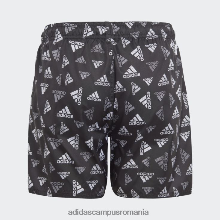 adidas campus romania pantaloni scurți de baie clx cu imprimeu logo negru copii alb negru J266N218482