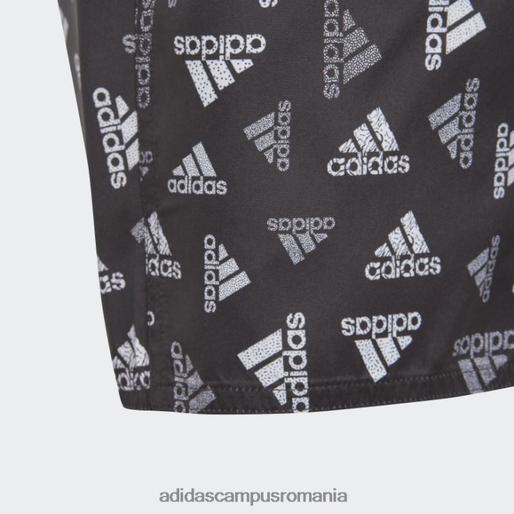 adidas campus romania pantaloni scurți de baie clx cu imprimeu logo negru copii alb negru J266N218482