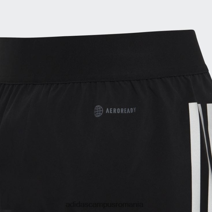 adidas campus romania pantaloni scurți țesuți aeroready doi în unu negru adidas copii negru/argintiu violet/argintiu J266N219170