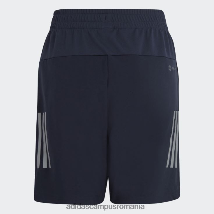 adidas campus romania pantaloni scurți țesuți cu 3 dungi aeroready fierbinți argintii copii cerneală/argint J266N218277