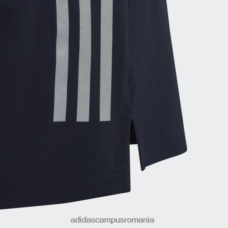 adidas campus romania pantaloni scurți țesuți cu 3 dungi aeroready fierbinți argintii copii cerneală/argint J266N218277