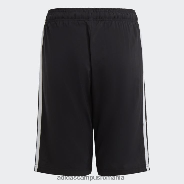 adidas campus romania pantaloni scurți țesuți cu 3 dungi alb copii alb negru J266N23377
