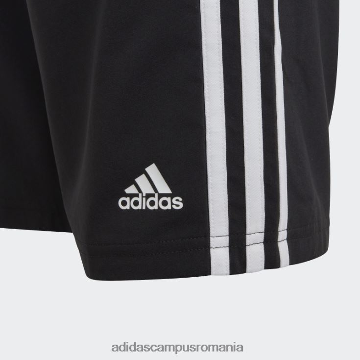 adidas campus romania pantaloni scurți țesuți cu 3 dungi alb copii alb negru J266N23377