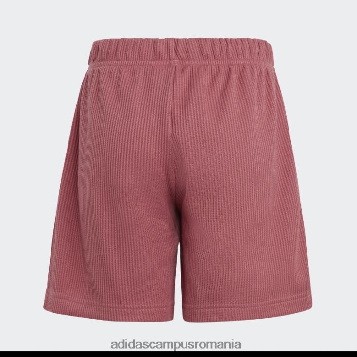 adidas campus romania pantaloni scurți largi tricot waffle lounge roz adidas copii roz/alb/negru J266N212069