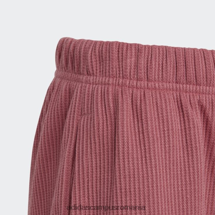 adidas campus romania pantaloni scurți largi tricot waffle lounge roz adidas copii roz/alb/negru J266N212069