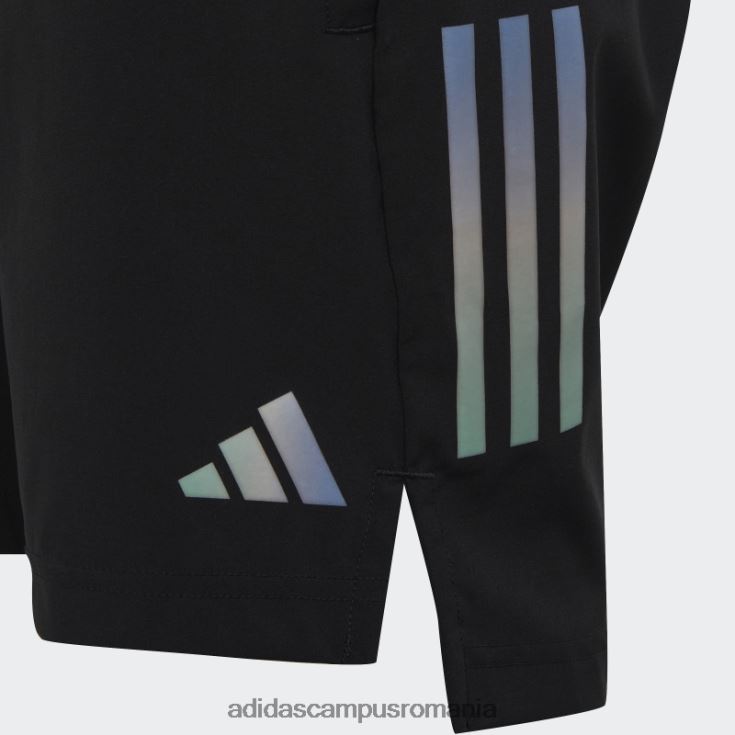 adidas campus romania pantaloni scurți negri aeroready țesuți cu 3 dungi copii negru argintiu J266N218544