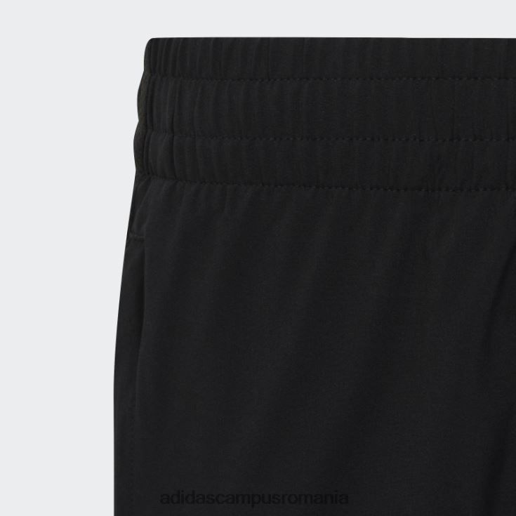 adidas campus romania pantaloni scurți negri aeroready țesuți cu 3 dungi copii negru argintiu J266N218544