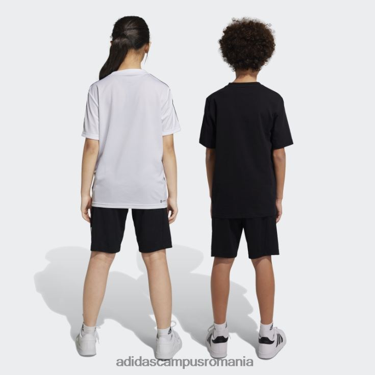 adidas campus romania pantaloni scurți negri cu logo-ul aeroready esențiali pentru trenuri copii alb negru J266N211759
