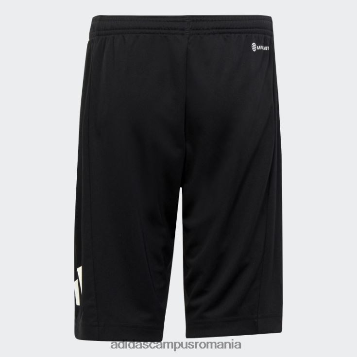 adidas campus romania pantaloni scurți negri cu logo-ul aeroready esențiali pentru trenuri copii alb negru J266N211759