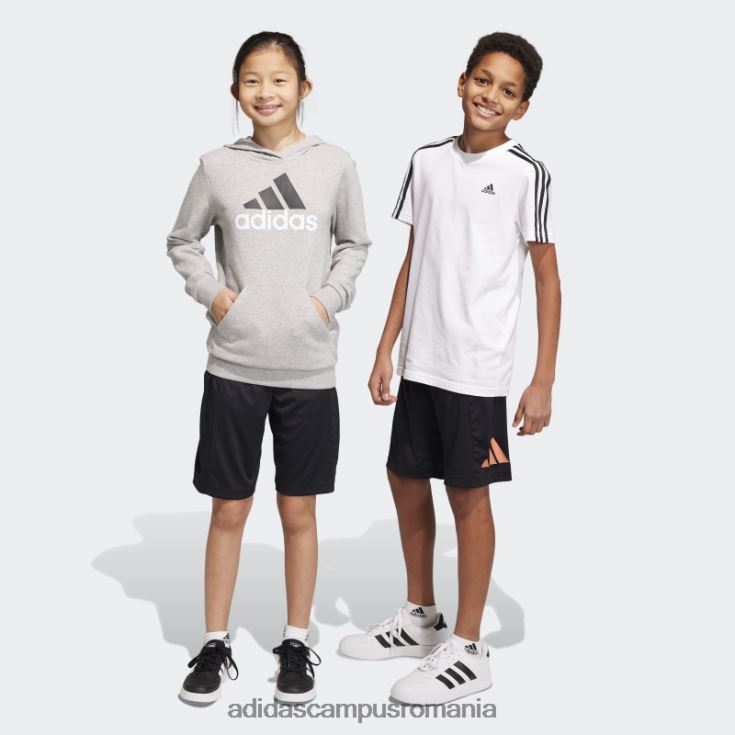 adidas campus romania pantaloni scurți negri cu logo-ul aeroready esențiali pentru trenuri copii negru/coral J266N211758
