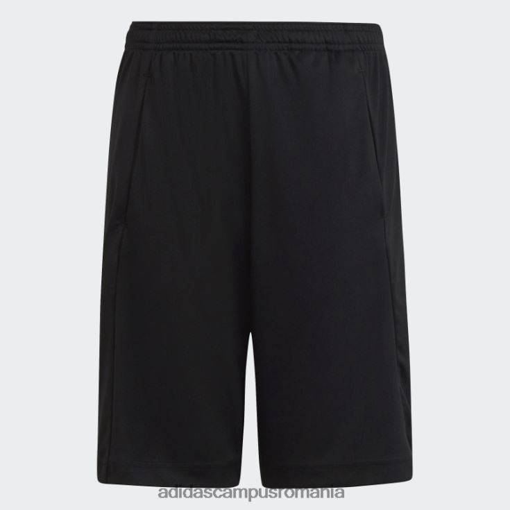 adidas campus romania pantaloni scurți negri cu logo-ul aeroready esențiali pentru trenuri copii negru/coral J266N211758