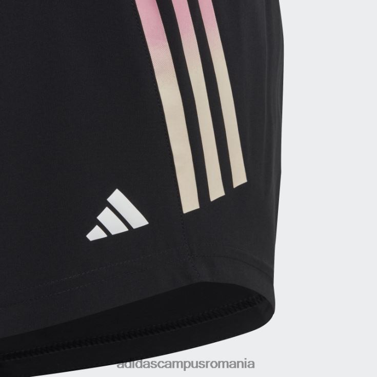 adidas campus romania pantaloni scurți negri de antrenament aeroready cu 3 dungi țesute cu talie înaltă copii alb negru J266N212100