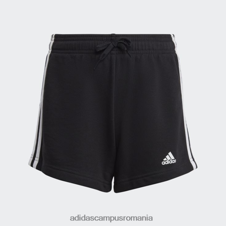 adidas campus romania pantaloni scurți negri essentials cu 3 dungi copii alb negru J266N219181
