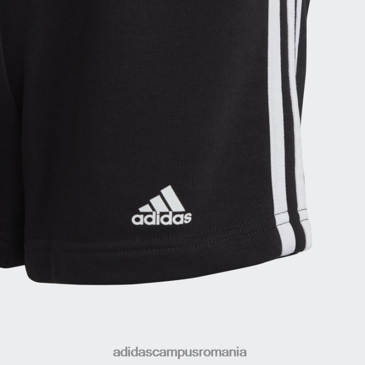 adidas campus romania pantaloni scurți negri essentials cu 3 dungi copii alb negru J266N219181