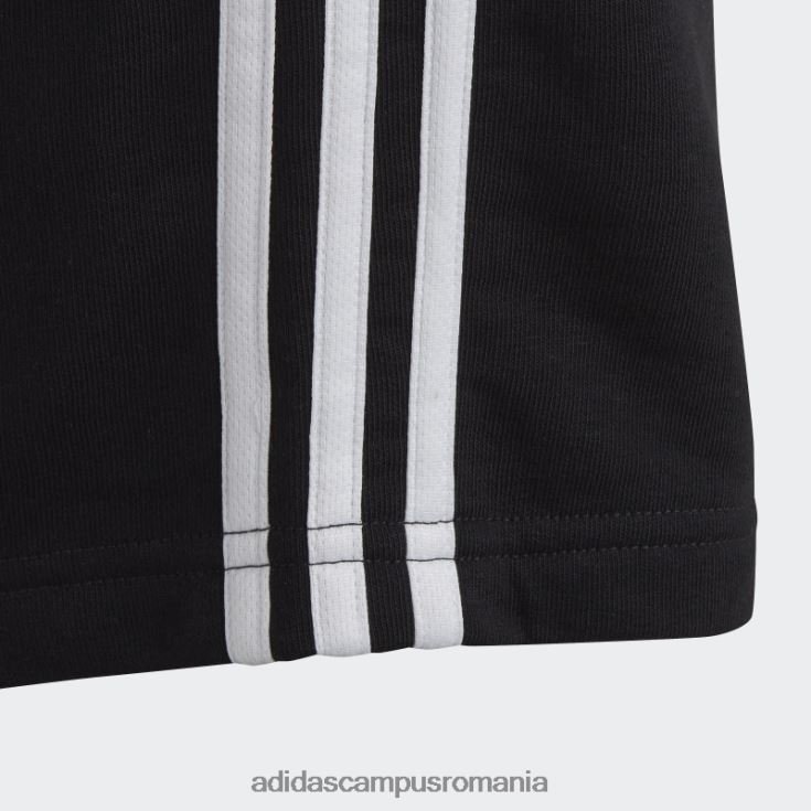 adidas campus romania pantaloni scurți negri essentials cu 3 dungi copii alb negru J266N219181