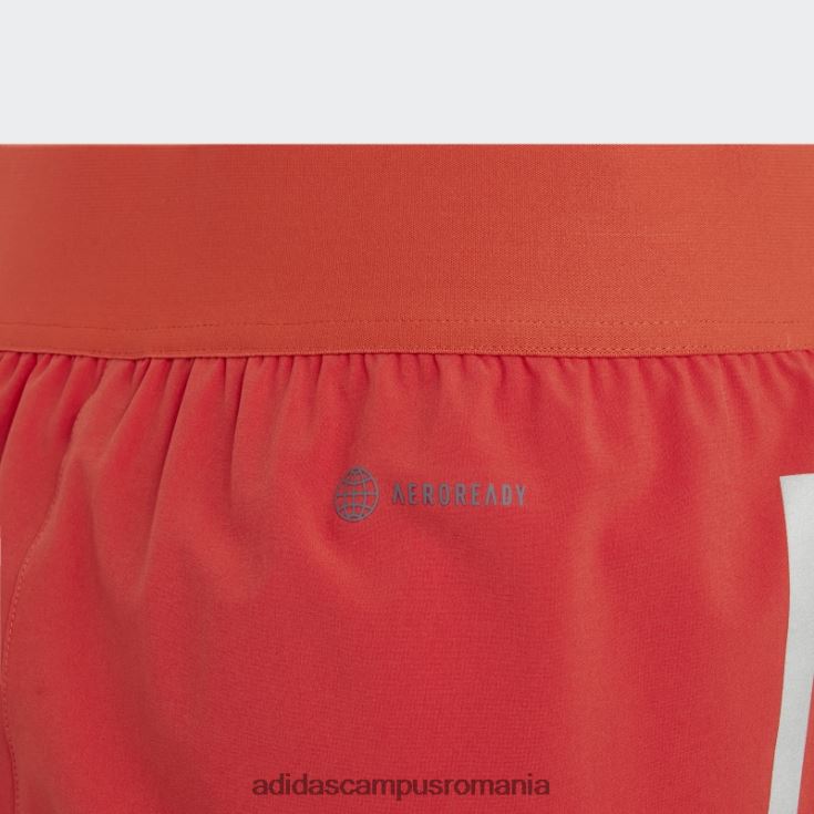 adidas campus romania pantaloni scurți roșii doi-în-unu aeroready țesute copii roșu/coral/argintiu J266N219139