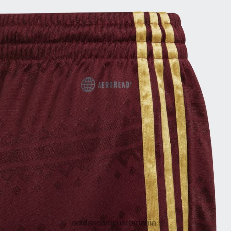 adidas campus romania pantaloni scurți salah roșii copii roșu/auriu metalic J266N218962