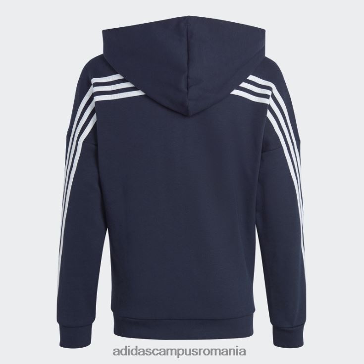 adidas campus romania pictograme viitoare Cerneală pentru căptușeală cu glugă, cu fermoar complet, cu 3 dungi copii cerneală/alb J266N218703